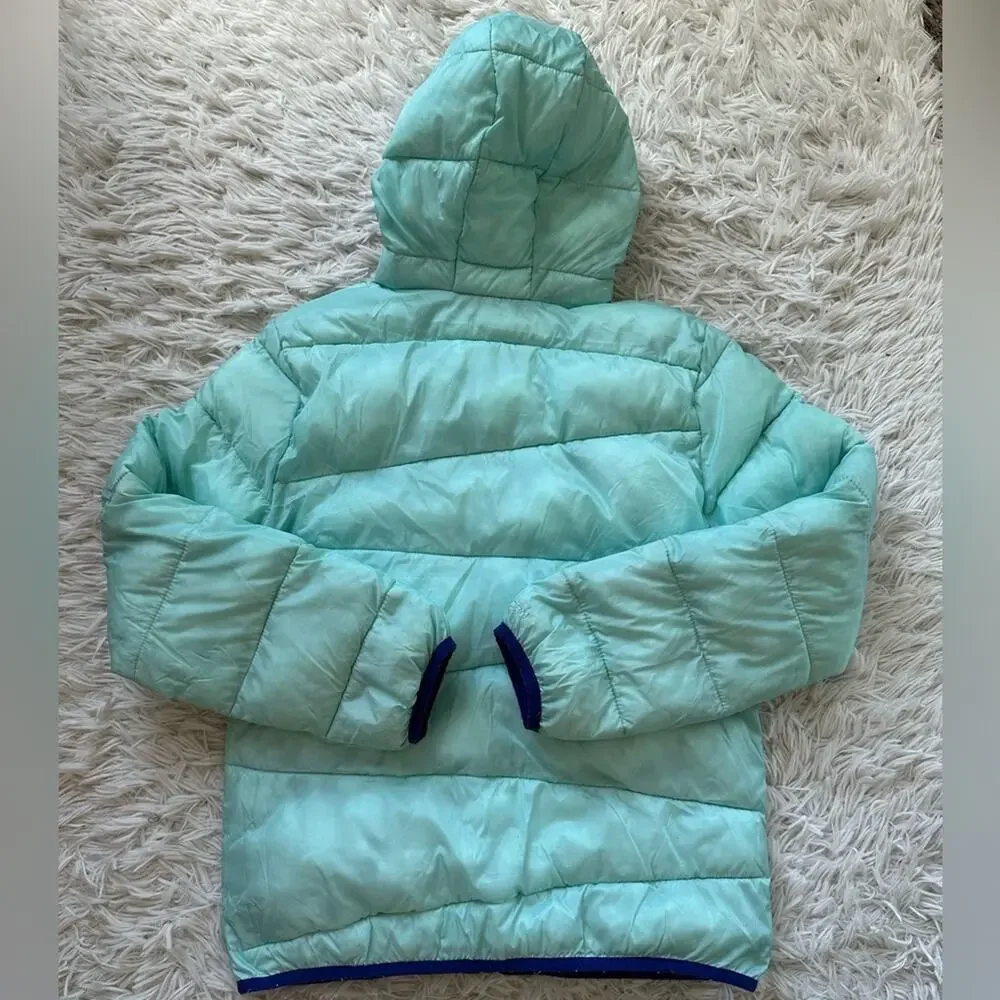 Under Armour Storm Teal Hooded Puffer Zip Up Jacket Girl's Size XL